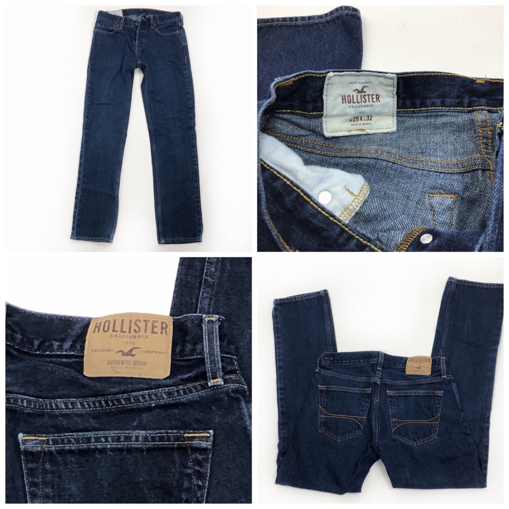 Hollister Men’s Dark Blue Jeans Size W29 L32